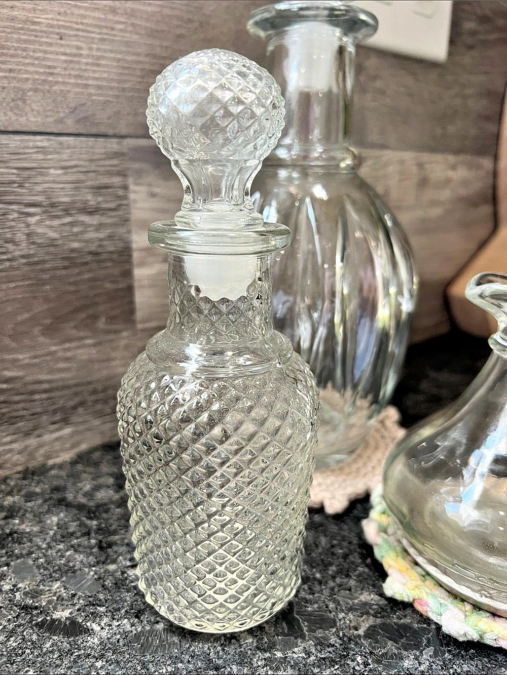 Avon Flavor Fresh Apothecary Decanter Glass Clear